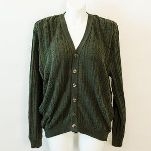 Bill Blass Green Cardigan Sweater